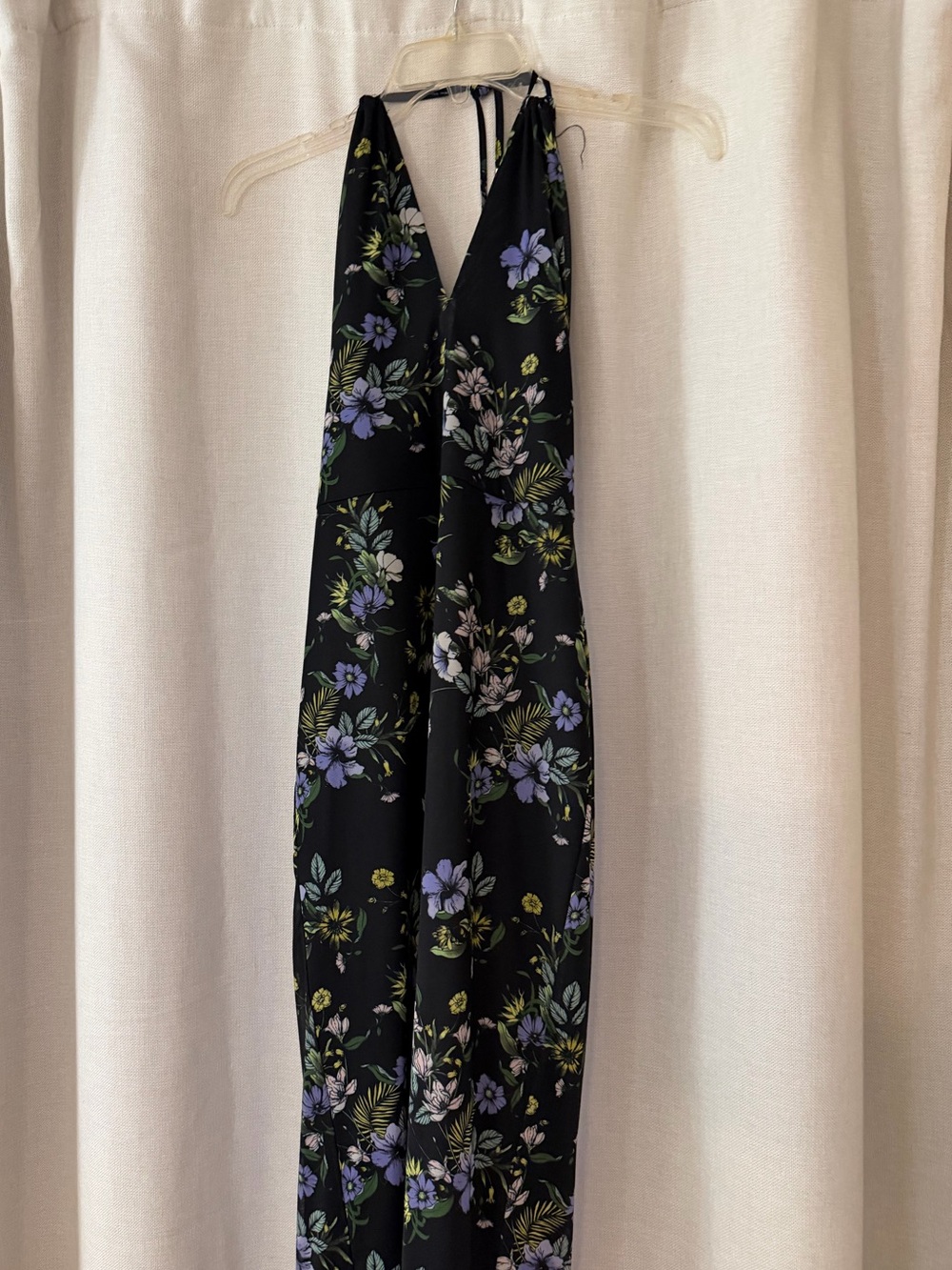 AFRM Black Floral Halter Scarf / Headwrap